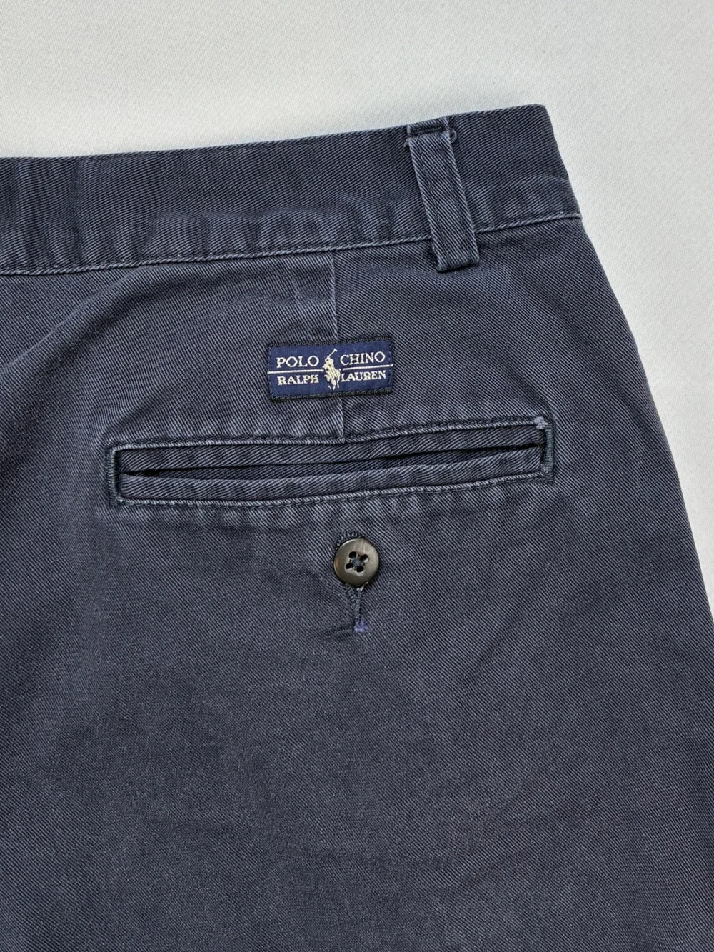 Polo by Ralph Lauren Men's Navy Pleated Classic Cotton Chino Shorts Sz 33
